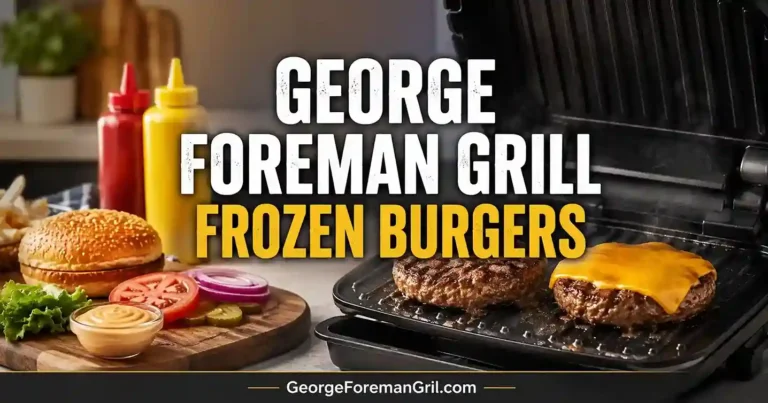 george foreman grill frozen burgers
