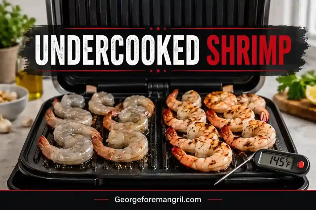 undercooked shrimp